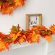 Glitzhome 72"L Fall Lighted Maple Leaves Garland