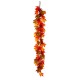 Glitzhome 72"L Fall Lighted Maple Leaves Garland