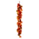 Glitzhome 72"L Fall Lighted Maple Leaves Garland