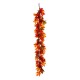 Glitzhome 72"L Fall Lighted Maple Leaves Garland