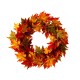 Glitzhome 24"D Fall Lighted Maple Leaves Wreath