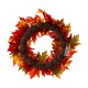 Glitzhome 24"D Fall Lighted Maple Leaves Wreath