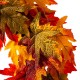 Glitzhome 24"D Fall Lighted Maple Leaves Wreath