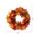Glitzhome 24"D Fall Lighted Maple Leaves Wreath