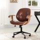 Glitzhome Russet PU Leather Adjustable Swivel Desk Chair/Task Chair