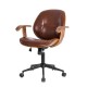 Glitzhome Russet PU Leather Adjustable Swivel Desk Chair/Task Chair