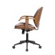 Glitzhome Russet PU Leather Adjustable Swivel Desk Chair/Task Chair