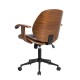 Glitzhome Russet PU Leather Adjustable Swivel Desk Chair/Task Chair