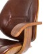 Glitzhome Russet PU Leather Adjustable Swivel Desk Chair/Task Chair