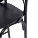 Glitzhome Set of 2 Black Steel Bar Chairs and a Square Top Pub Table (3-Piece)