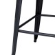 Glitzhome Set of 2 Black Steel Bar Chairs and a Square Top Pub Table (3-Piece)