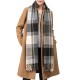 eUty Oversized Fashion Multicolor Plaid Scarf with Tassels, Set of 2