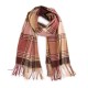 eUty Oversized Fashion Multicolor Plaid Scarf with Tassels, Set of 2