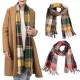 eUty Oversized Fashion Multicolor Plaid Scarf with Tassels, Set of 2