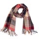 eUty Oversized Women Fashion Multicolor Plaid Scarf with Tassels, Set of 2