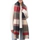 eUty Oversized Women Fashion Multicolor Plaid Scarf with Tassels, Set of 2