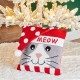 Glitzhome 14"L Hooked 3D Cat Meow Throw Pillow