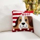 Glitzhome 14"L Hooked 3D Dog Woof Throw Pillow