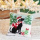 Glitzhome 14"L Hooked Christmas Dog Throw Pillow