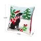 Glitzhome 14"L Hooked Christmas Dog Throw Pillow