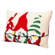 Glitzhome 18"L Hooked Christmas Gnomes Throw Pillow