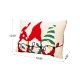 Glitzhome 18"L Hooked Christmas Gnomes Throw Pillow