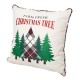 Glitzhome 18"L Farm Fresh Heavy Cotton Christmas Tree Throw Pillow