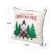 Glitzhome 18"L Farm Fresh Heavy Cotton Christmas Tree Throw Pillow