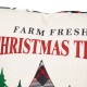 Glitzhome 18"L Farm Fresh Heavy Cotton Christmas Tree Throw Pillow