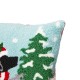 Glitzhome 14"L Hooked Christmas Dog & Cat Throw Pillow, Set of 2