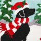 Glitzhome 14"L Hooked Christmas Dog & Cat Throw Pillow, Set of 2