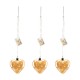 Glitzhome 25.75"H 3 Piece Glass Heart Ornaments with String Lights