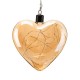 Glitzhome 25.75"H 3 Piece Glass Heart Ornaments with String Lights