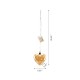 Glitzhome 25.75"H 3 Piece Glass Heart Ornaments with String Lights