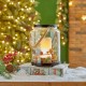 Glitzhome 8.5"H Christmas Greenery Glass Lantern