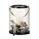 Glitzhome 8.5"H Christmas Greenery Glass Lantern