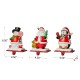 Glitzhome 6.5"H Resin Santa, Snowman, Penguin Stocking Holders, Set of 3