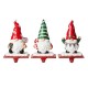 Glitzhome 7.5"H Resin Gnomes Stocking Holders, Set of 3