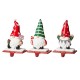 Glitzhome 7.5"H Resin Gnomes Stocking Holders, Set of 3