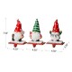 Glitzhome 7.5"H Resin Gnomes Stocking Holders, Set of 3