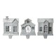 Glitzhome 7"H Galvanized House Stocking Holders, Set of 3