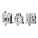 Glitzhome 7"H Galvanized House Stocking Holders, Set of 3