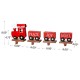 Glitzhome 8.5"H Wooden Metal Christmas Train Stocking Holders, Set of 4