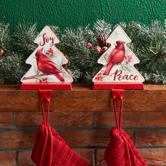 [OFFICIAL] Glitzhome 7"H Wooden Christmas Cardinal Stocking Holders