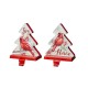 Glitzhome 7"H Wooden Christmas Cardinal Stocking Holders, Set of 2