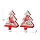 Glitzhome 7"H Wooden Christmas Cardinal Stocking Holders, Set of 2