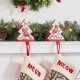 Glitzhome 7"H Wooden Christmas Cardinal Stocking Holders, Set of 2