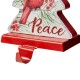 Glitzhome 7"H Wooden Christmas Cardinal Stocking Holders, Set of 2