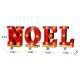 Glitzhome 8.5"H Metal "NOEL" Christmas Stocking Holders with LED Lights, Set Of 4