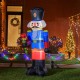 Glitzhome 8 ft Lighted Inflatable Nutcracker Décor